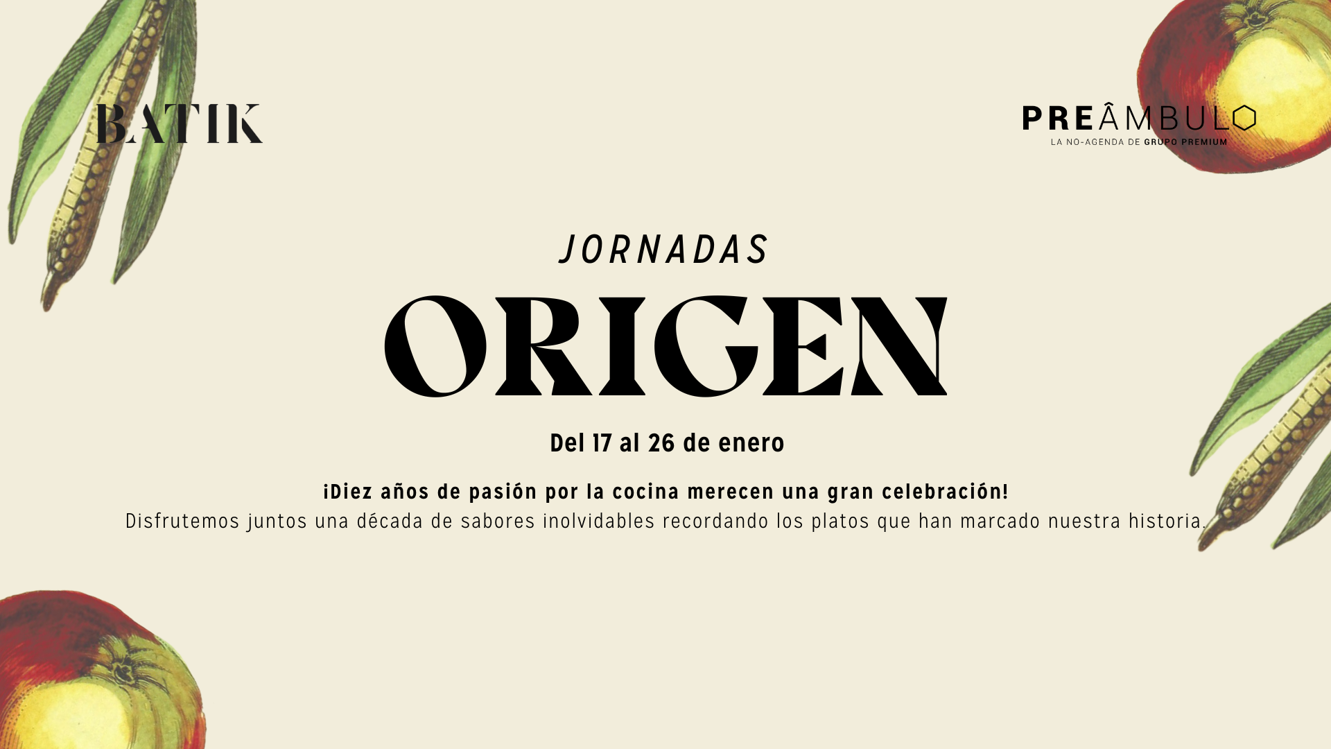 Jornadas origen Batik (evento facebook)