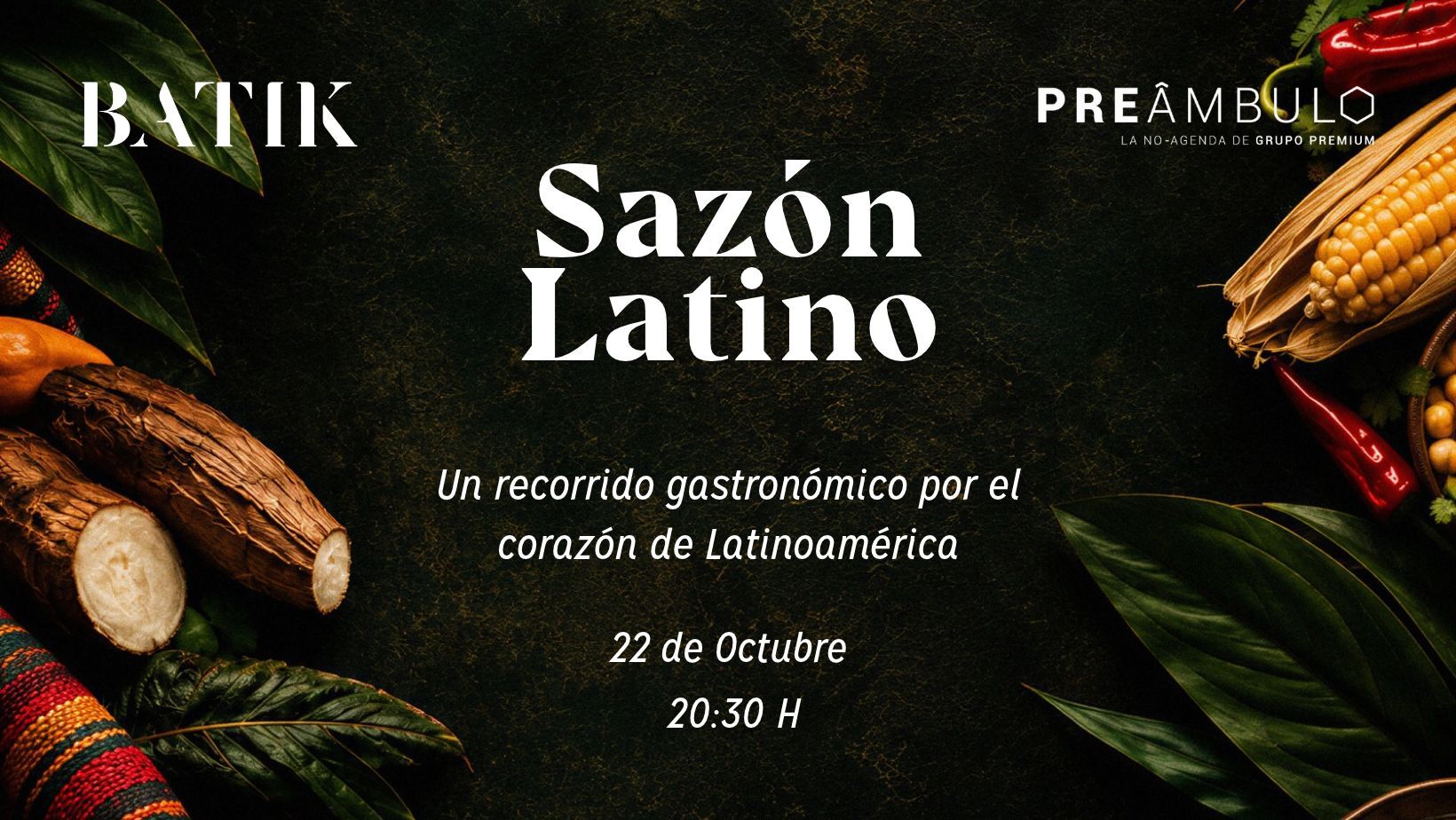 Sazón Latino Batik - Portada Facebook